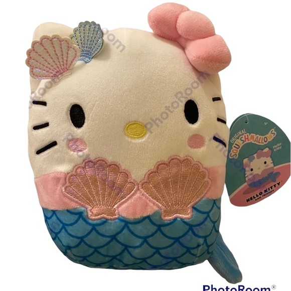 Sanrio Squishmallow MERMAID HELLO KITTY  6.5” and Hello Kitty Tab Journal NWT - Picture 2 of 8